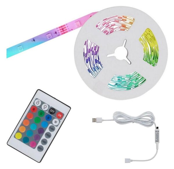 Brilo - LED RGB Stmievateľný pásik 6,6m LED/6W/USB + DO