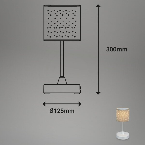Brilo - LED stmievateľná nabíjacia stolná lampa LOLE LED/3W/5V IP44 strieborná