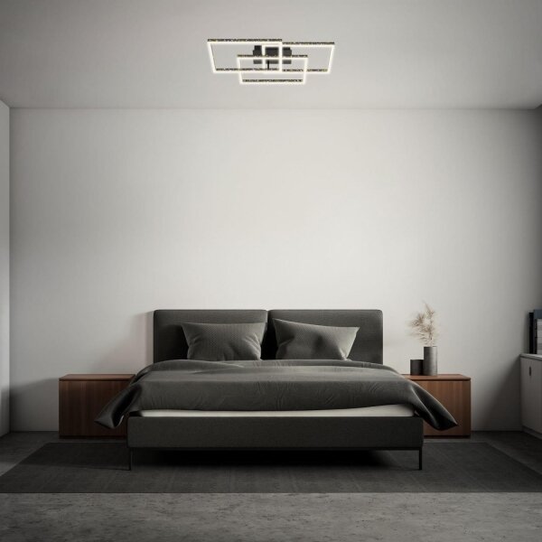Brilo - LED Stmievateľné stropné svietidlo FRAME LED/57W/230V 3000K čierna
