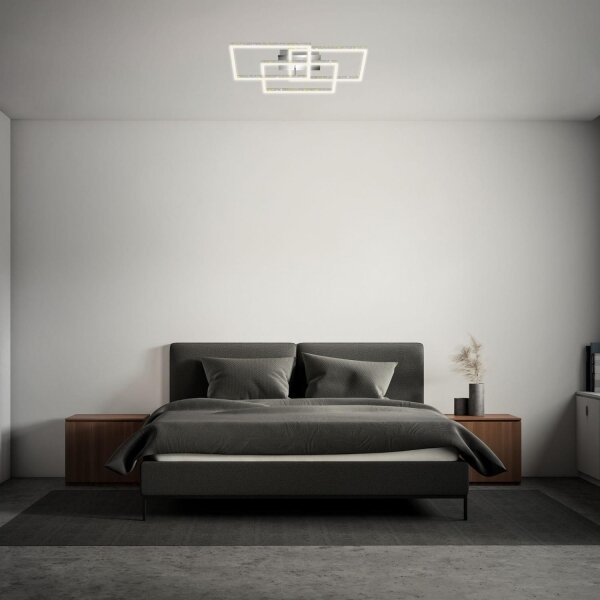 Brilo - LED Stmievateľné stropné svietidlo FRAME LED/57W/230V 3000K matný chróm