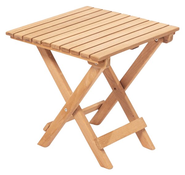 Kalune Design Skladací záhradný odkladací stolík Leslie 40 cm z masívu hnedý