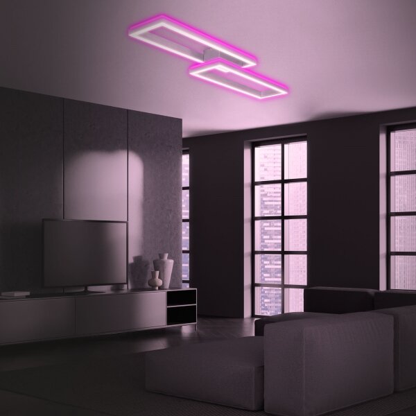 Brilo - LED RGBW Stmievateľný prisadený luster FRAME 2xLED/21W/230V 2700-6500K+ DO