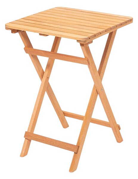Kalune Design Skladací záhradný odkladací stolík Lipo 50 cm z masívu hnedý