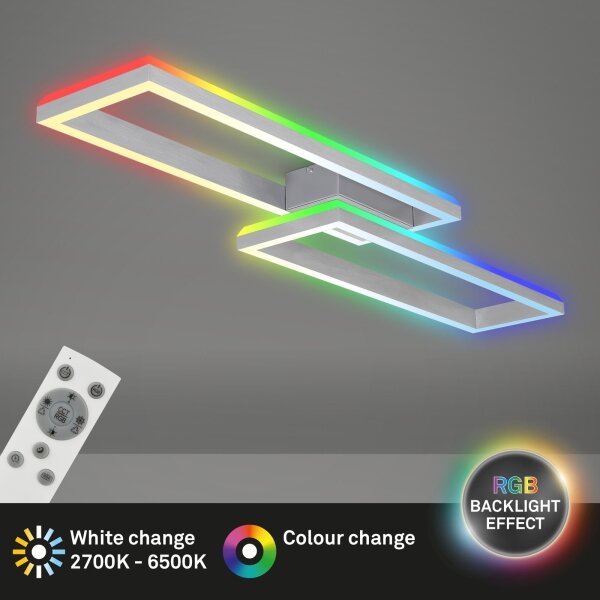 Brilo - LED RGBW Stmievateľný prisadený luster FRAME 2xLED/21W/230V 2700-6500K+ DO