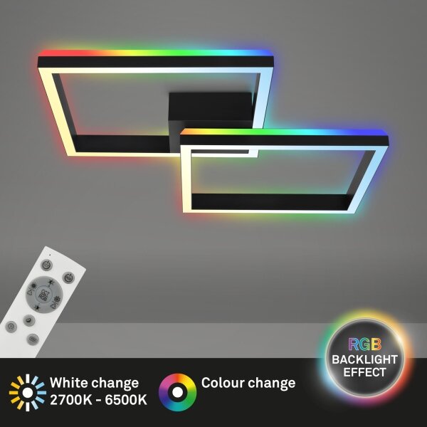 Brilo - LED RGBW Stmievateľný prisadený luster FRAME 2xLED/17W/230V 2700-6500K+ DO