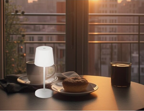 Briloner 7423016 - LED stmievateľná nabíjacia stolná lampa LED/2,6W/5V IP44 biel