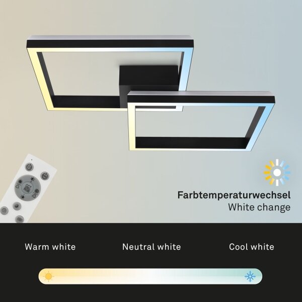 Brilo - LED RGBW Stmievateľný prisadený luster FRAME 2xLED/17W/230V 2700-6500K+ DO