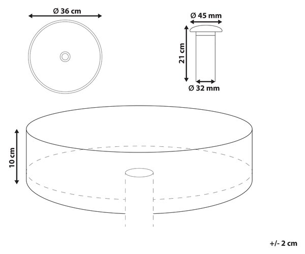 Umývadlo na dosku žlté priehľadné z materiálu solid surface 36 cm okrúhle do kúpeľne