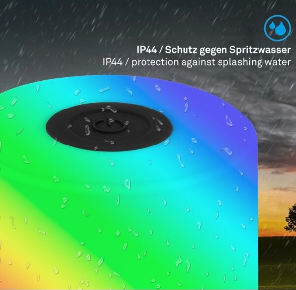 Briloner 7462015 - LED RGB nabíjacia stolná lampa LED/1,5W/5V IP44 čierna