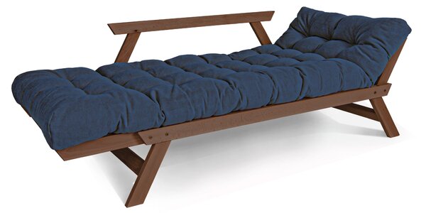 MarLiving Skladacia futonová pohovka BREEZIO 03 170 cm z masívu/modrá