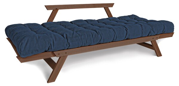 MarLiving Skladacia futonová pohovka BREEZIO 03 170 cm z masívu/modrá