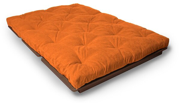 MarLiving Skladacia futonová pohovka LAYTI 03 140 cm z masívu/oranžová