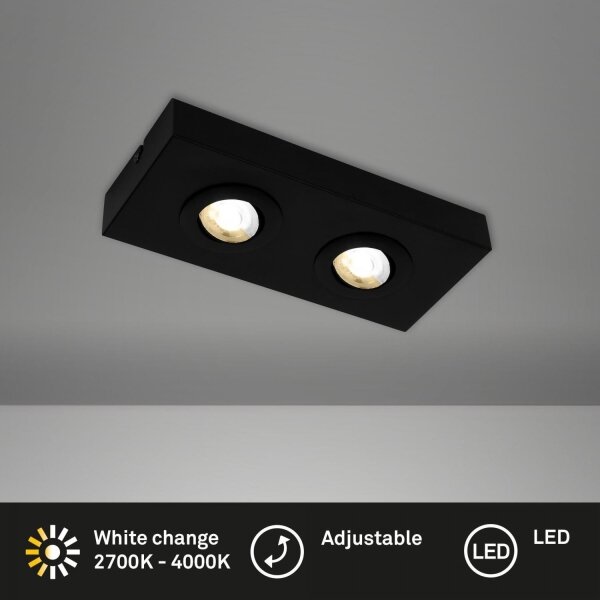 Briloner 3996025 - LED Bodové svietidlo CTS 2xLED/4W/230V 2700/4000K čierna