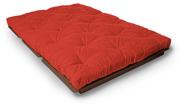 MarLiving Skladacia futonová pohovka LAYTI 03 140 cm z masívu/červená