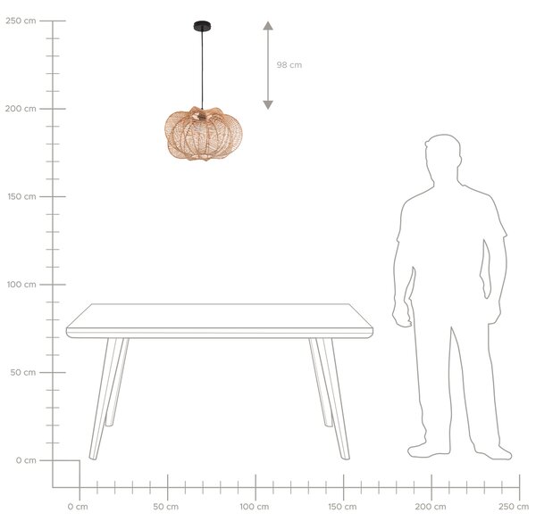 Závesná lampa prírodná ratanové tienidlo čierna kovová objímka na žiarovku boho stropné svietidlo obývačka spálňa