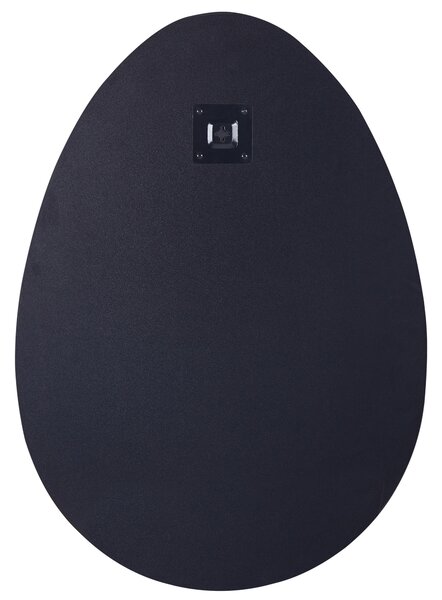 Nástenné zrkadlo strieborné 50 x 70 cm bez rámu oválne závesné minimalistický dizajn