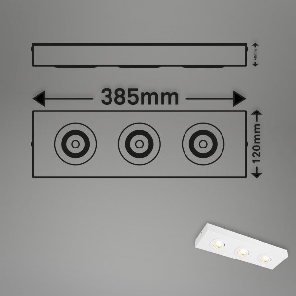 Briloner 3996036 - LED Bodové svietidlo CTS 3xLED/4W/230V 2700/4000K biela
