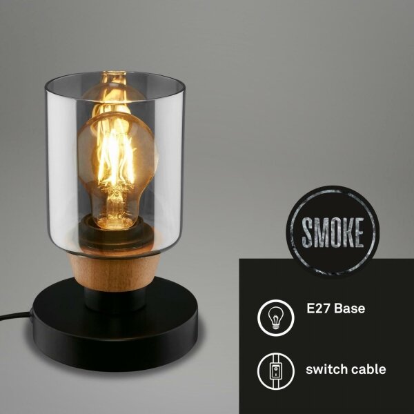 Briloner 7486015 - Stolná lampa 1xE27/10W/230V čierna
