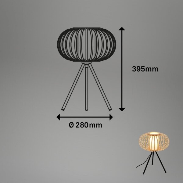 Briloner 7759011 - Stolná lampa 1xE27/10W/230V bambus