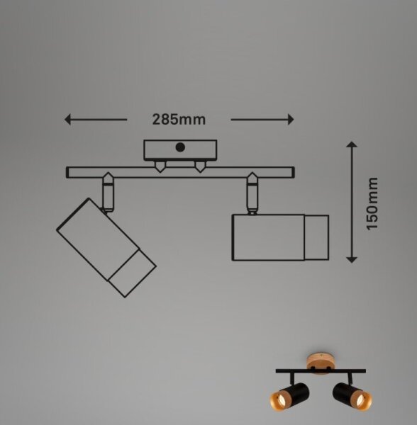 Briloner 2144025 - Bodové svietidlo SPOT 2xGU10/9W/230V