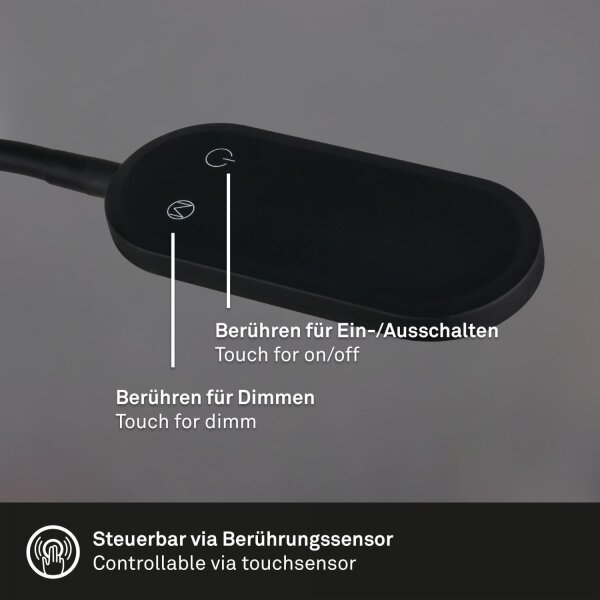 Briloner 2177015 - LED Stmievateľná flexibilná nástenná lampa LED/6W/230V čierna