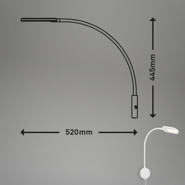 Briloner 2177016 - LED Stmievateľná flexibilná nástenná lampa LED/6W/230V biela