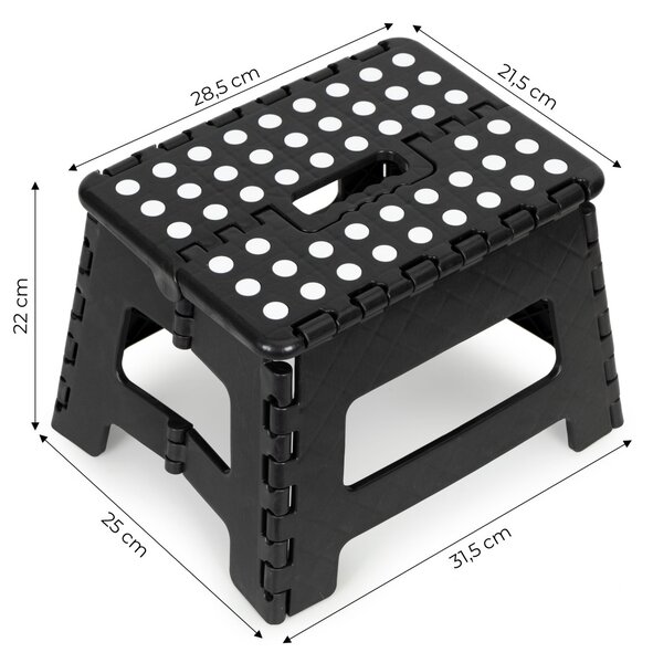 MODERNHOME Skládacia stolička TABOR 22 cm čierna