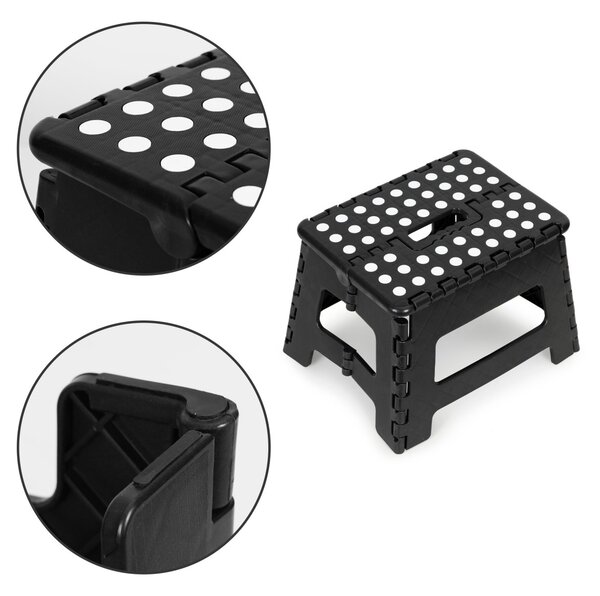 MODERNHOME Skládacia stolička TABOR 22 cm čierna