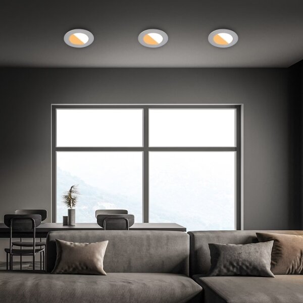 Brilo - SADA 3x LED Kúpeľňové podhľadové svietidlo LED/4W/230V IP44 strieborná