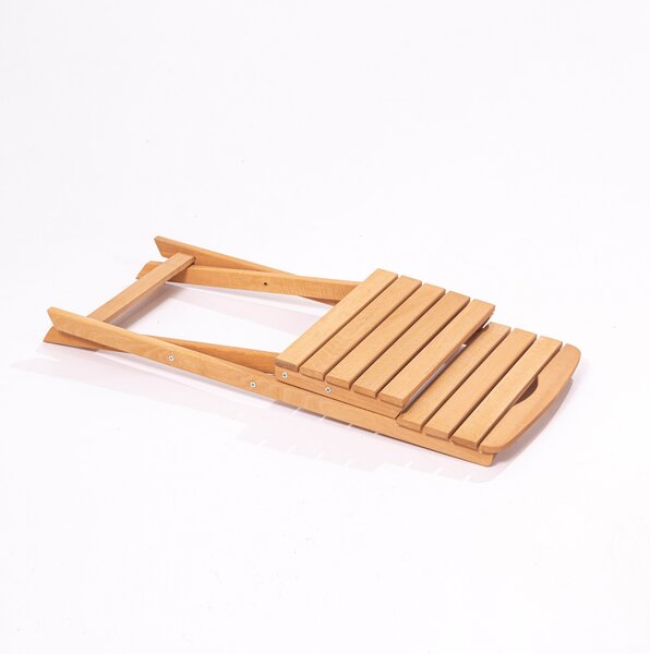 Kalune Design Skladacia záhradná stolička Leslie z masívu hnedá