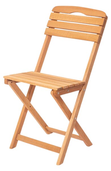Kalune Design Skladacia záhradná stolička Leslie z masívu hnedá