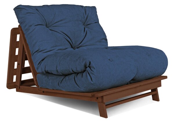 MarLiving Skladacie kreslo futon LAYTI 03 90 cm z masívu/modré