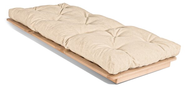 MarLiving Skladacie kreslo futon LAYTI 02 90 cm z masívu/krémové