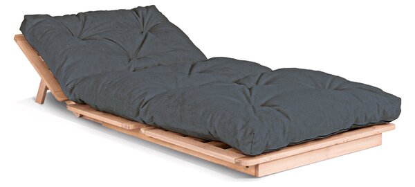 MarLiving Skladacie kreslo LAYTI 02 90 cm z masívu/grafitovo sivé