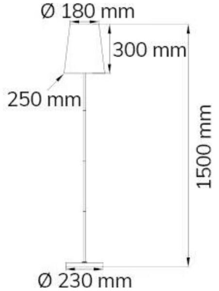 Wofi 3329.01.06.6000 - Stojacia lampa FYNN 1xE27/60W/230V biela