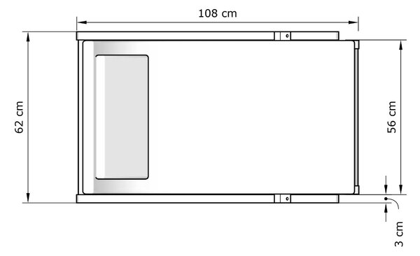 MarLiving Skladacie lehátko BREEZIO 03 z masívu/krémové
