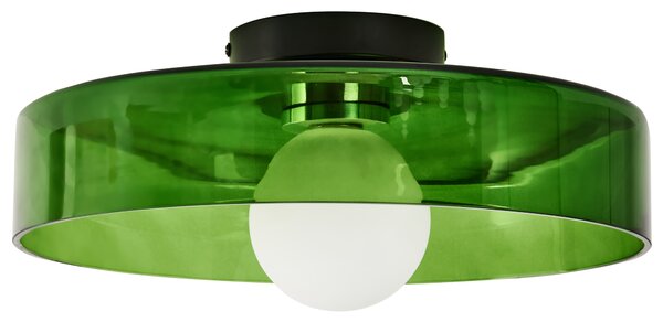 Stropná lampa zelená sklenené tienidlo na strop na nízke stropy moderný štýl obývacia izba