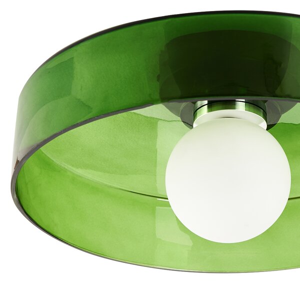 Stropná lampa zelená sklenené tienidlo na strop na nízke stropy moderný štýl obývacia izba