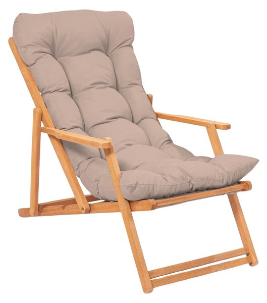 Kalune Design Skladacie záhradné ležadlo Triol z masívu hnedé