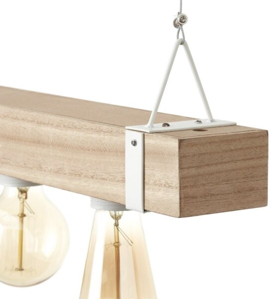 Brilliant - Luster na lanku WHITEWOOD 5xE27/30W/230V