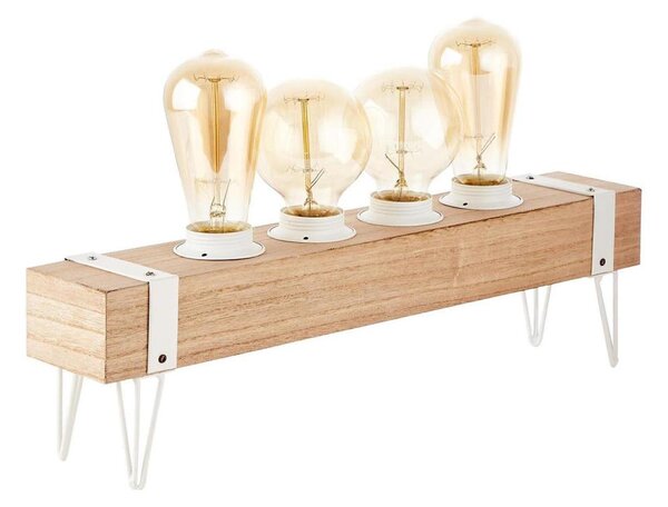 Brilliant - Stolná lampa WHITEWOOD 4xE27/60W/230V