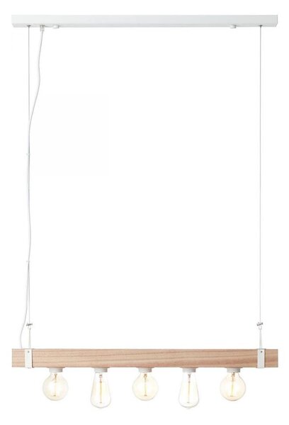 Brilliant - Luster na lanku WHITEWOOD 5xE27/30W/230V