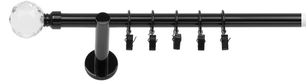 Garniža Belluna 19 mm čierna lesklá jednoduchá Dĺžka (cm): 120