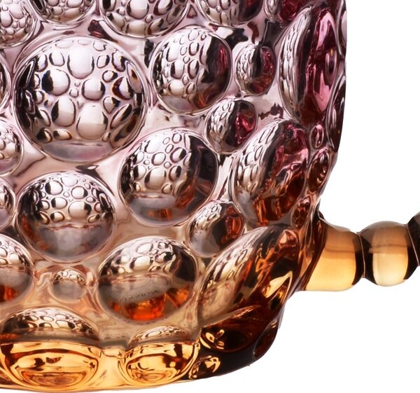 Affekdesign Sklenený hrnček VINI PEARL 350 ml fialový/hnedý