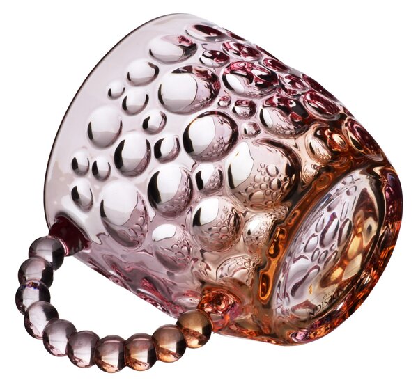Affekdesign Sklenený hrnček VINI PEARL 350 ml fialový/hnedý