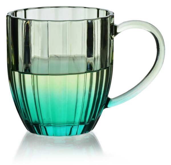 Affekdesign Sklenený hrnček VINI 350 ml zelený/modrý