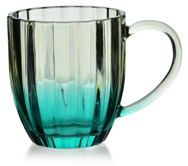 Affekdesign Sklenený hrnček VINI 350 ml zelený/modrý