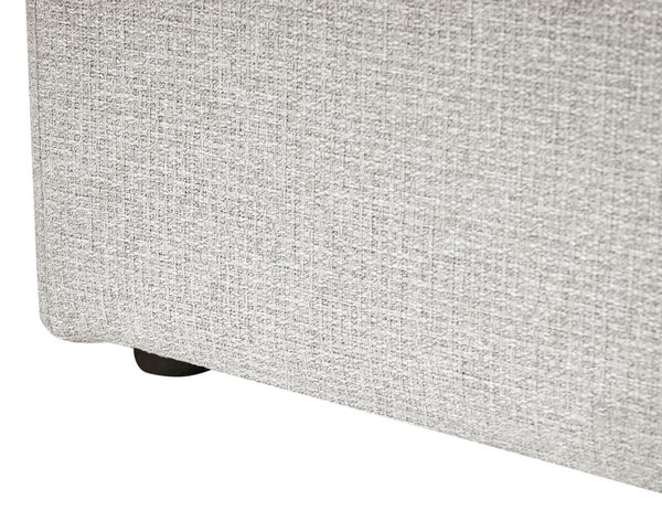Posteľ s úložným priestorom svetlosivá čalúnená 180 x 200 cm čalúnený rám postele s roštom moderný dizajn