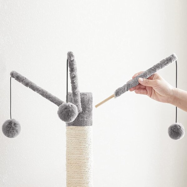 Škrabadlo pre mačky Vasagle Monta 150 cm s toaletou sivé