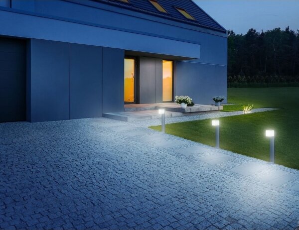 Steinel 055479 - LED Vonkajšia lampa so senzorom CUBO LED/9,5W/230V IP44